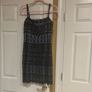 Elegant Black Lace sequined Dress